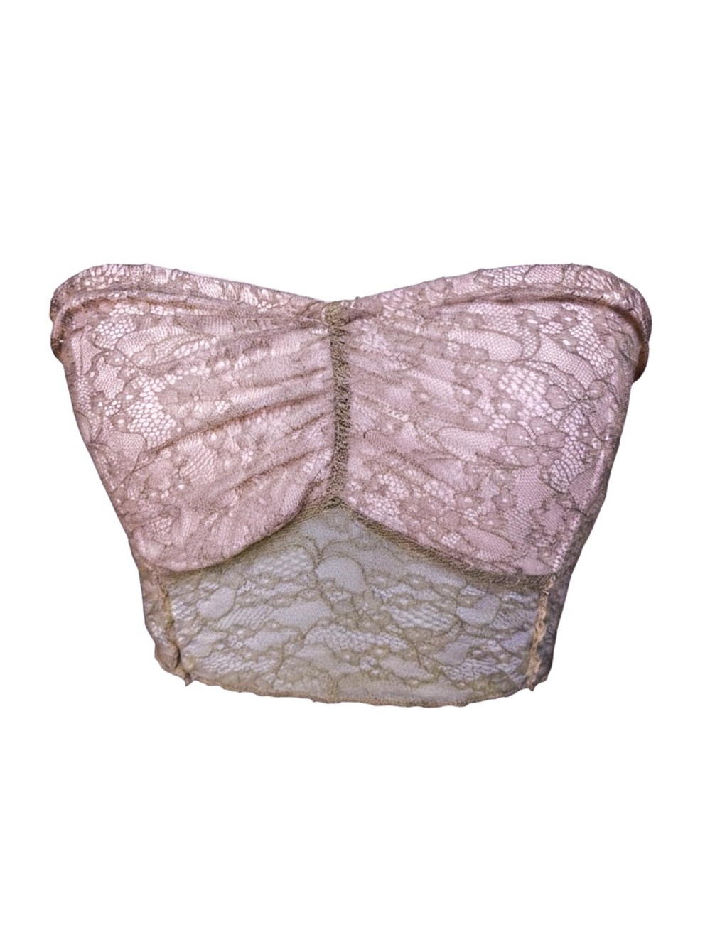 Free People Shape Of You Cropped Corset-Style Lace Bandeau Top Small